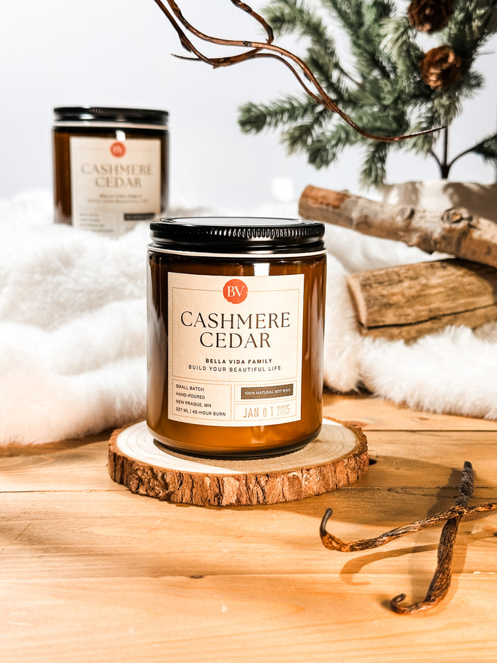 Cashmere Cedar 8oz Soy Candle
