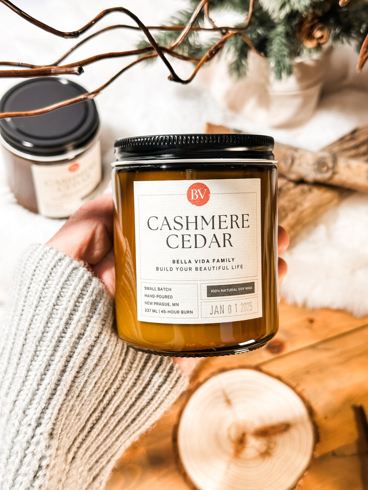 Cashmere Cedar 8oz Soy Candle