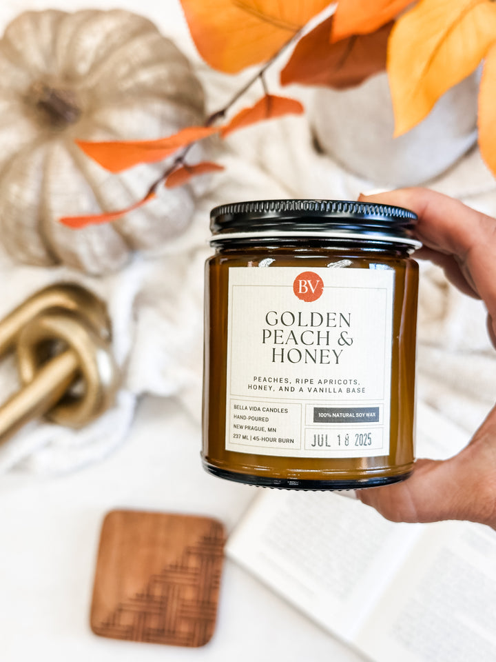 Golden Peach & Honey 8oz Soy Candle