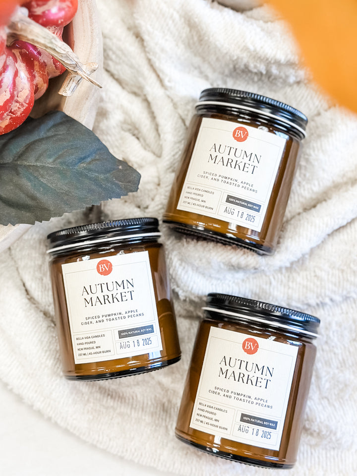 Autumn Market 8oz Soy Candle: September Vault Scent