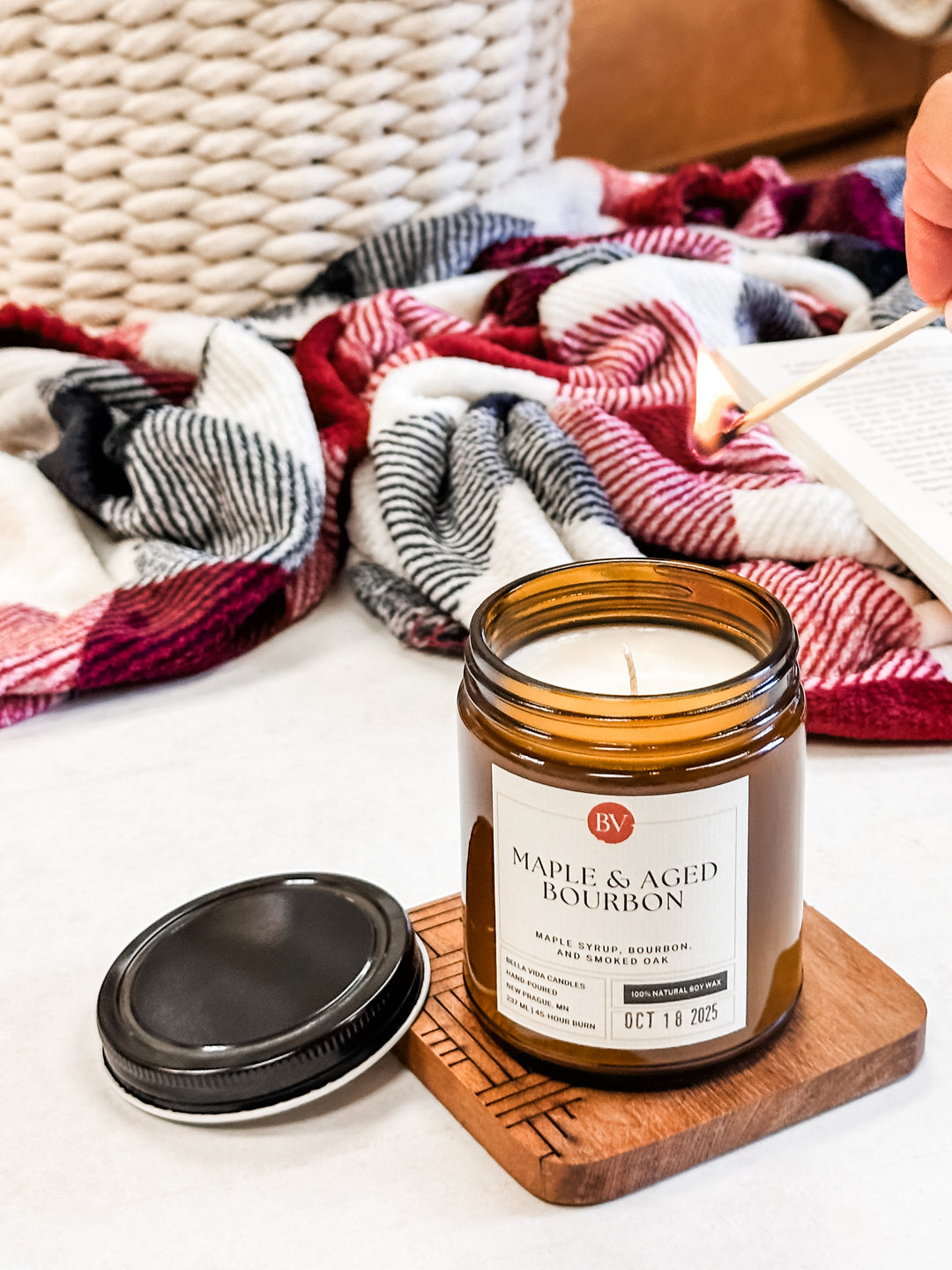 Maple & Aged Bourbon 8oz Soy Candle