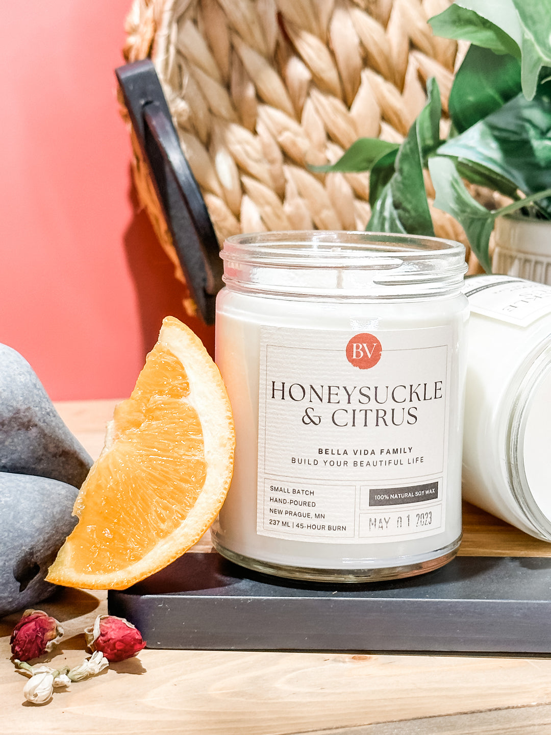 Honeysuckle and Citrus 8oz Soy Candle