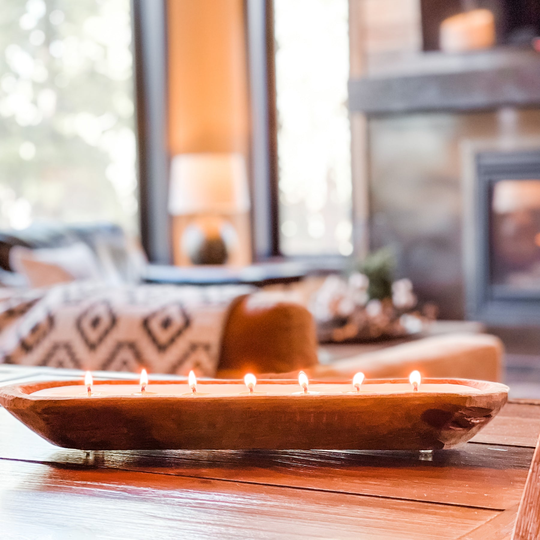 Wooden Dough Bowl For Candle Making