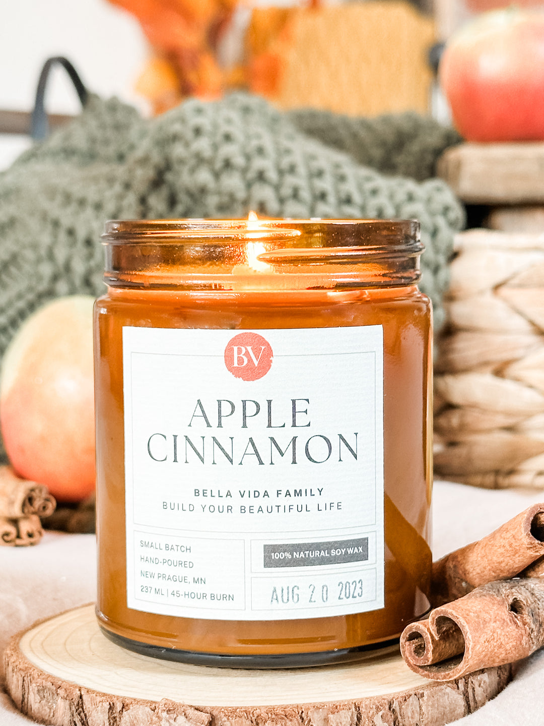Apple Cinnamon 8oz Soy Candle