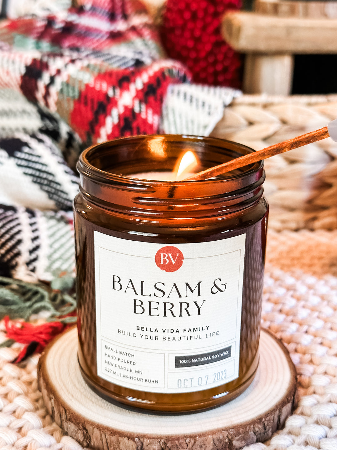 Balsam and Berry 8oz Soy Candle