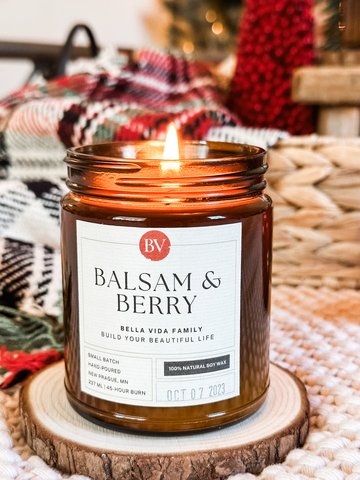 Balsam and Berry 8oz Soy Candle