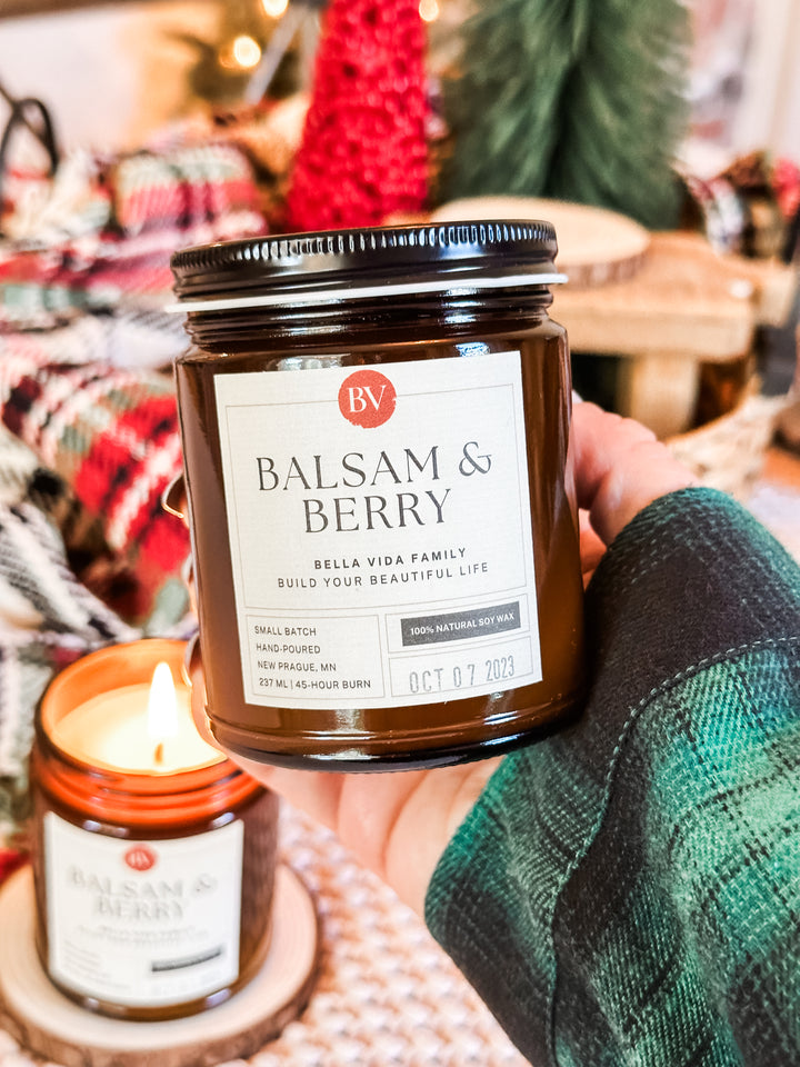 Balsam and Berry 8oz Soy Candle