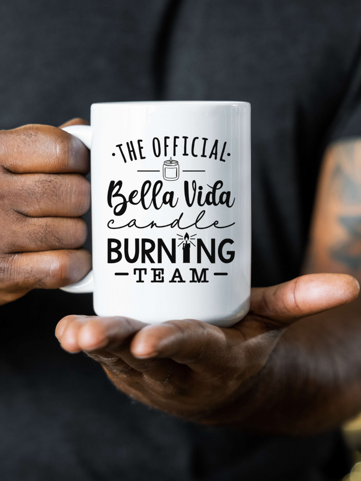 The Official Bella Vida Candle Burning Team White Coffee Mug