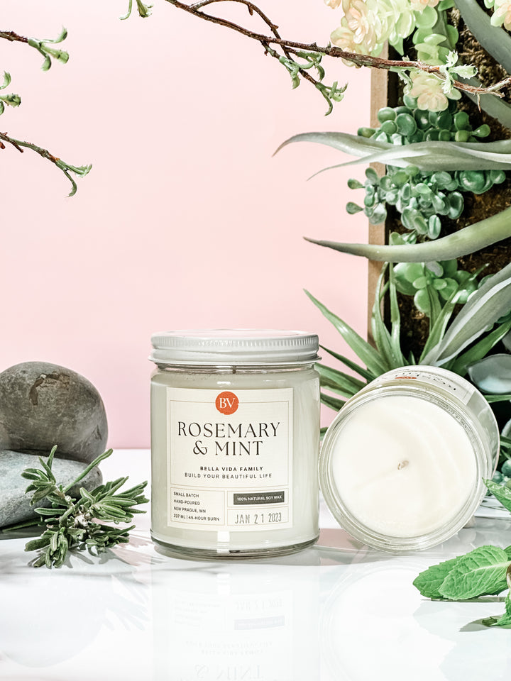 Rosemary + Mint 8oz Soy Candle