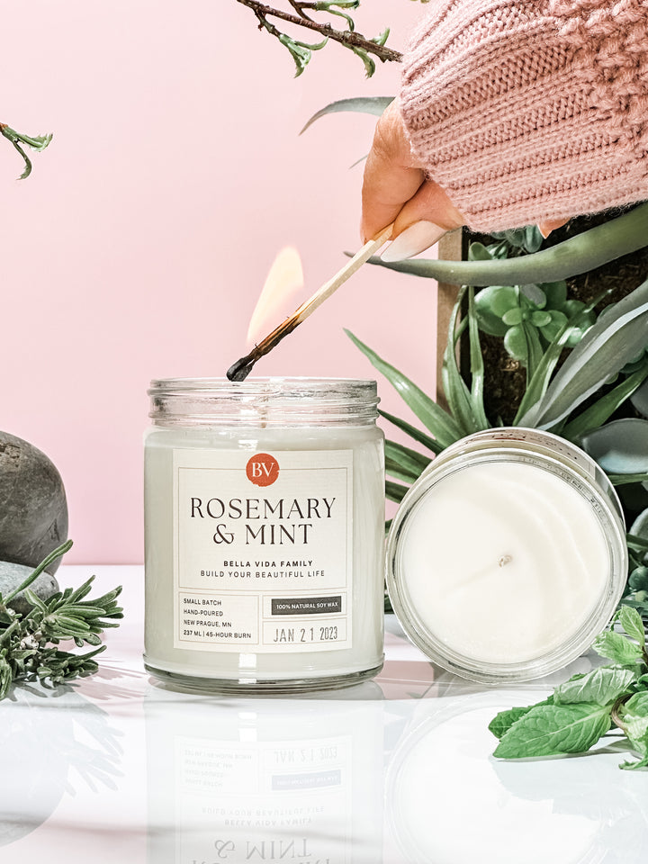 Rosemary + Mint 8oz Soy Candle