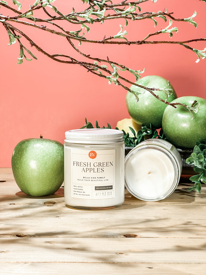 Fresh Green Apples 8oz Soy Candle