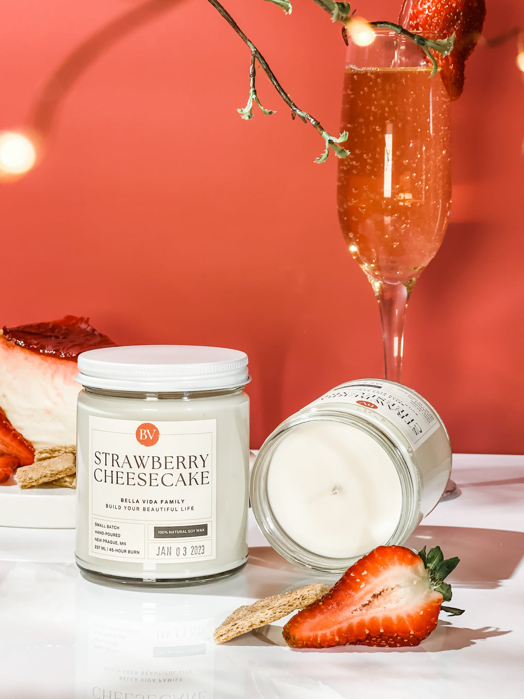 Strawberry Cheesecake Soy Candle
